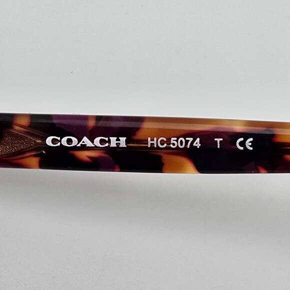 Coach HC5074 9241 Satin Purple Gold/Purple Confetti Cat Eye Eyeglasses Frame - Picture 9 of 15